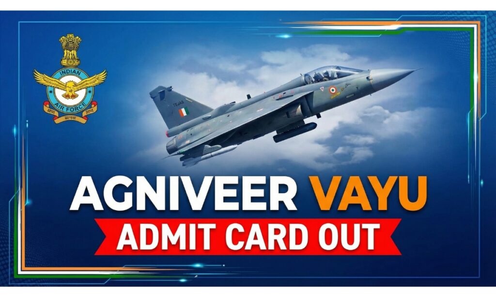 IAF Agniveervayu 01/2027 Admit Card 2026 - Out