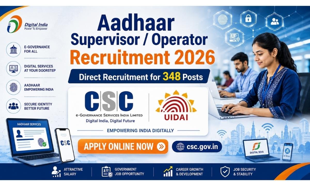 Aadhaar Operator Supervisor Recruitment 2026